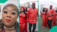 American woman who fell in love with Nigerian man proudly waves country's flag ahead of wedding