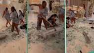 "I need this kind cleaning job": Video shows pool of dollars as bridesmaids mop the cash in video