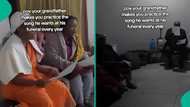 Video as man makes his people practice song he wants them to sing at his funeral
