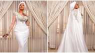Court wedding fashion: Designer Toyin Lawani wows fans with 2-in-1 look for bride