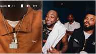 "He is so appreciative": Video as Davido’s manager Asika gifts singer a multi-million-naira diamond necklace