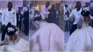Bride "scatters" dance floor with amazing dancing skills as she twerks in big wedding gown, many react