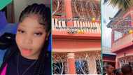 "My first building at age of 20": Crowd gathers to celebrate as Nigerian girl builds beautiful house