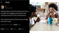 "Not me": Nigerian man says boyfriend's job in relationship is sending money and begging girlfriend to eat