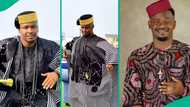 Zubby Michael shows his rare dance moves as he rocks Yoruba attire in sweet video: "001 of Africa"