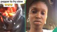 "Don't send a man to the market": Lady cries out after seeing the pepper her man bought for stew