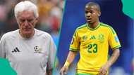 Bafana Bafana coach Hugo Broos reacts to Jayden Adams’ tragic death