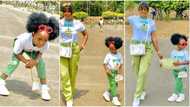 "It ended in praise": Tall lady & daughter slay in NYSC uniform as she passes out of service, video goes viral