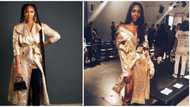 Hair goals or not? Idia Aisien sports floor-length braids as she re-rocks designer trench coat