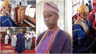 Cute videos of Yoruba king playing organ & conducting choir lights up social media, stir massive reactions