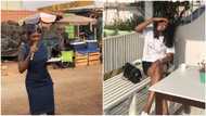 Nigerian lady preaches in market with long skirt, goes to the spa after in short dress, stirs reactions