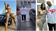 Don Jazzy turns dancer, makes BBN's Modella blush hard as she buys Mercedes Benz and drives it to his house