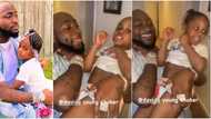 Davido's Hailey gets singer laughing as she pronounces E choke with funny accent in a cute video