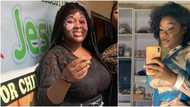 Massive reactions as Nigerian lady loses 34kg, lights up social media with adorable transformation photo
