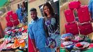"Bride price paid in full": Lady displays array of items brought to her sister's traditional wedding
