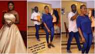 Mercy Johnson's husband playfully taps her head as he catches her making TikTok video with his shoes