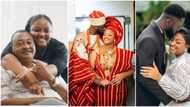 Confusion as Jide Kosoko’s last born Temi teases fans with wedding pics & videos, her sister Shola reacts