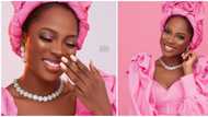 Pretty in pink: Jemima Osunde's pink traditional bridal look is beyond stunning