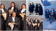 Nigerian lawyer dances with 3 daughters who are lawyers during their photoshoot, cute video emerges