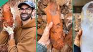 "How much is it worth?" Man digs out big shiny stone that looks beautiful and incredibly neat