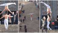 Man climbs 90 staircases with a person balanced upside down on his head in video, hits Guinness record