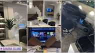 TV that opens with wings, plush interior, expensive cars and other features of Davido's Banana Island mansion