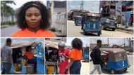 Female Nigerian graduate who rides keke for a living speaks in video, reveals how much she makes daily