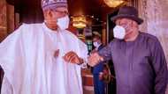 President Muhammadu Buhari meets Goodluck Jonathan in Aso Rock