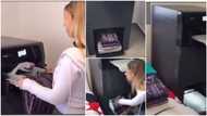 Thunder fire poverty: Nigerians react as machine irons and folds woman's clothes easily in viral video