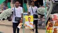 "You did it": Generous lady spoils her boyfriend with money, portrait of him on his graduation day