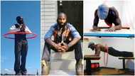 Nigerian man breaks Guinness World Records with his special plank exercise, his video goes viral