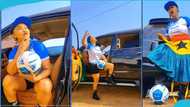 Ghana actress Nana Ama McBrown rocks football outfit, plays soccer like a pro in video