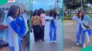 Nigerian lady who passed her nursing council exam celebrates with friends and family