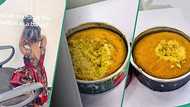 Nigerian baker cries out as little daughter devours client's cakes without mercy, video trends