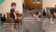 Baby wakes up from sleep after his parents played his favourite song, video melts hearts online