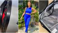 “How's this the 1st thing that welcomes you?” OAP Switope cries out after box was broken into at Lagos airport