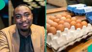 Nigerian man displays receipt showing price of 1 crate of eggs, photo causes uproar online