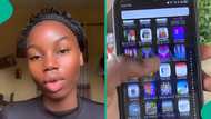 Nigerian lady screams over apps she found on her neighbour's hanging phone, displays them online