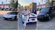 Don't joke with Zaza: Oil magnet, Jowi, makes grand entry in convoy of exotic cars, Nigerians react to video