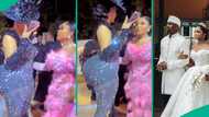 Iyabo Ojo speaks in tongues as curvy guest turns heads at Priscilla, Juma Jux’s wedding in Tanzania