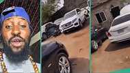 Man shares video of luxury Benz cars parked at mechanic workshop, video trends online