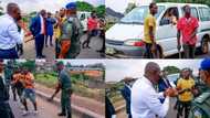 Moment Nigerian governor captures thugs robbing motorists at daylight in Lagos traffic, photos go viral