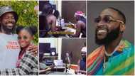"This is beautiful": Davido, others react to video of Adekunle Gold & Simi recording a song in the studio