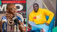 "Baba don humble": Seun Kuti massages Isbae U's neck with knife in viral clip, fans react