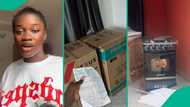 Nigerian lady rejoices as her man spends N470,000 to buy her household items, video trends