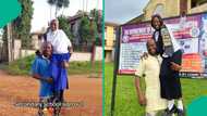Throwback photo of proud dad shows how he lifted daughter up on her secondary school graduation day