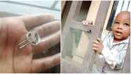 Nigerian mum shares photos as her 1-year-old son swallows key after she left him to keep plates in the kitchen