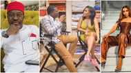 “Disrespect”: Many drag Mercy Eke over outfit, sitting posture during chat with Kanayo, video trends