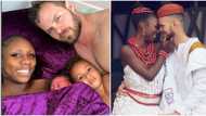 Korra Obidi and her Oyinbo husband welcome baby girl as she gives birth in their home, emotional video emerges