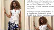 Genevieve Nnaji holds the internet to ransom with stunning new photos, man confidently makes pass at her